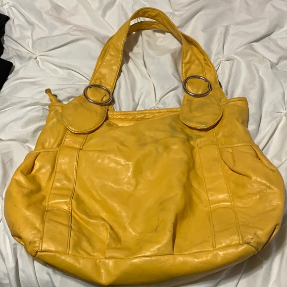 Vintage yellow shoulder bag - Picture 2 of 2
